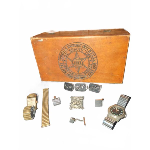 Vintage Watches, Cufflinks, Tie Clip, Box - Tyrrell's J.B.L. Cascade