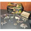 Image 2 : Costume Jewellery with Hand-Painted Japanese Musical Jewellery Box