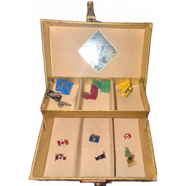 Olympic and Canadian Themed Lapel Pins in Display Box