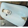Image 3 : Brass Floor Lamp With Green Glass Banker-Style Shade