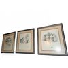 Image 1 : James Lindsay Pen and Ink Sketches of Historic Buildings, Framed Set of 3