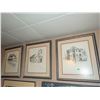 Image 2 : James Lindsay Pen and Ink Sketches of Historic Buildings, Framed Set of 3