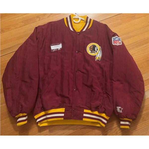 Starter Washington Redskins NFL Satin Jacket with Embroidered Patches