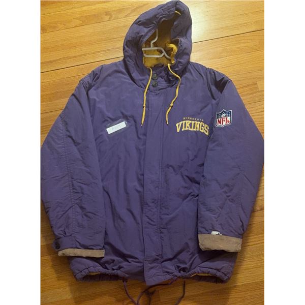 Starter Minnesota Vikings NFL Insulated Hooded Jacket Size M
