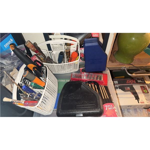 Hand Tools, PowerShot Staple Gun, and SKIL 6225 Drill Set