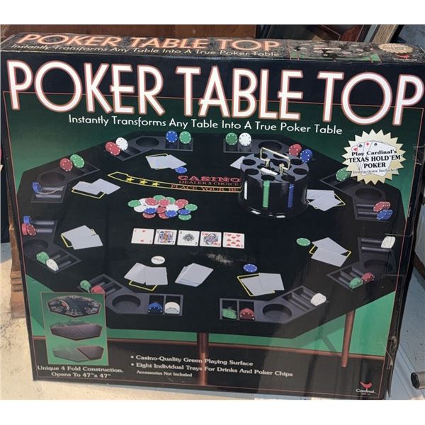Cardinal Casino Poker Table Top, Foldable 8-Player Game Surface
