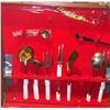 Image 3 : Gold Tone Flatware Set in Wooden Case, 53 Pieces