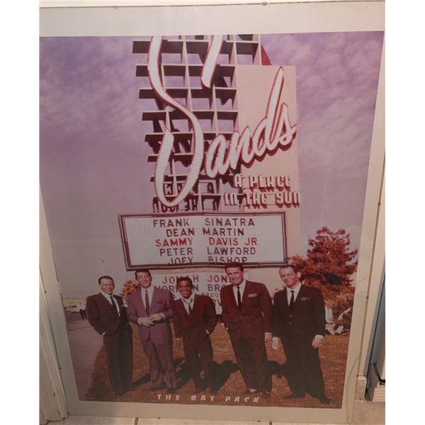 Large Poster Print of Sands Hotel Featuring Rat Pack Members