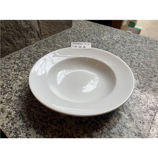 Lot of 8 - White Circular Bowls, 10.25" Diameter