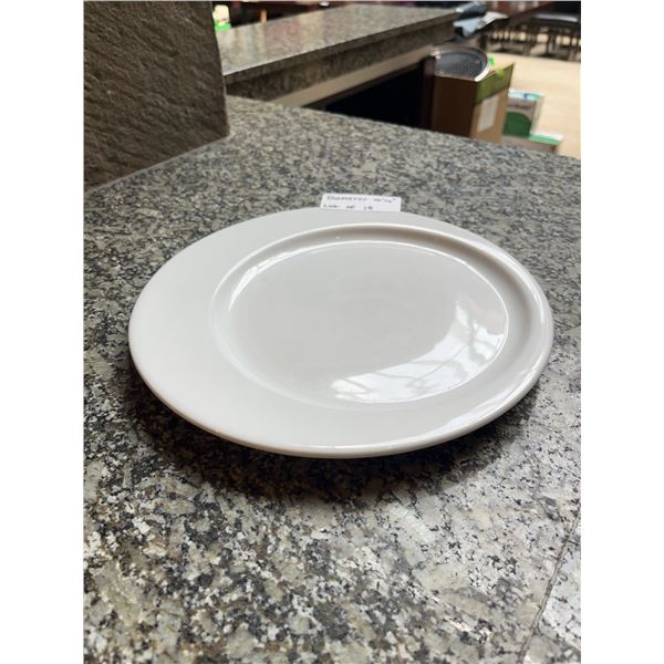 Lot of 15 - White Circular Offset Dining Plate, 10.25â€ Diameter