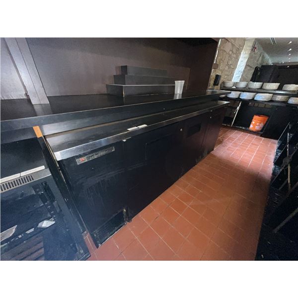 True Commercial Back Bar 3 Door Refrigerator 90"x27"x37"