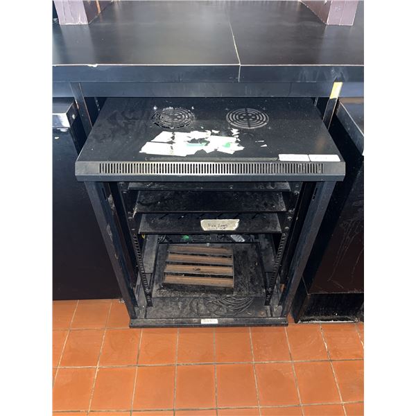 Black Metal Server Rack Cabinet with Shelves !Electronics Not Included!