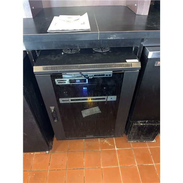 Black Metal Server Rack Cabinet with Shelves !Electronics Not Included!