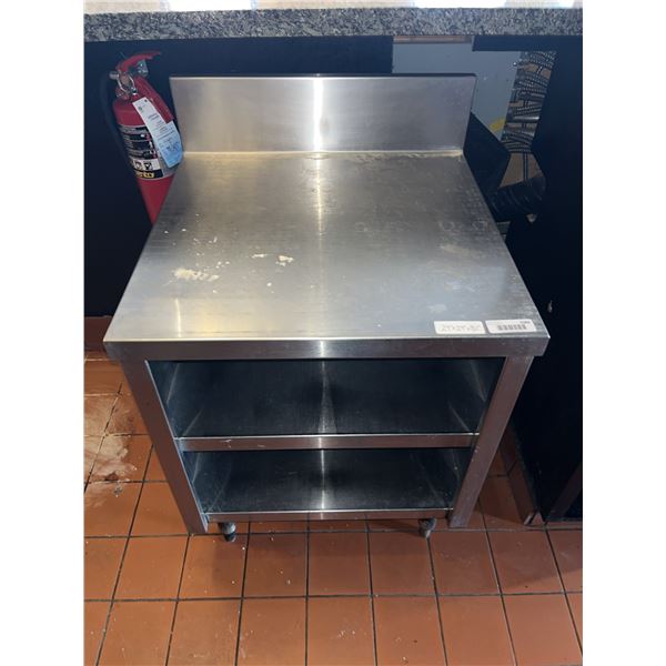 Stainless Steel Work Table with Shelves, 24"x24"x31"