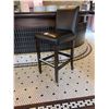 Image 3 : Elegant Black Faux Leather Bar Stool 30" High