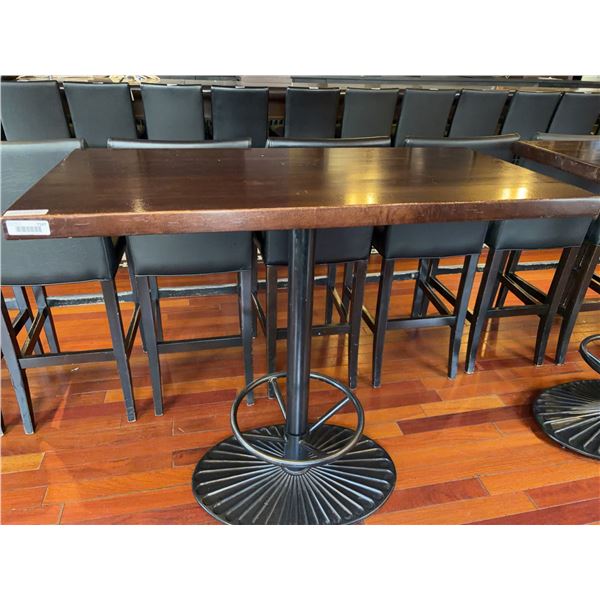 Rectangular Bar-Height Wood Table 48"x24"x44"