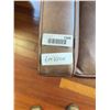 Image 5 : Curved Brown Faux Leather Sofa with Pillows