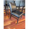 Image 3 : Black Faux Leather Restaurant Side Chair 18" High