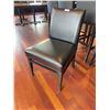 Image 1 : Black Faux Leather Restaurant Side Chair 18" High