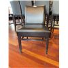 Image 2 : Black Faux Leather Restaurant Side Chair 18" High