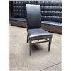 Image 1 : Black Faux Leather High Back Dining Chair 18" High