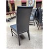 Image 4 : Black Faux Leather High Back Dining Chair 18" High