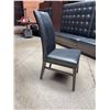 Image 5 : Black Faux Leather High Back Dining Chair 18" High