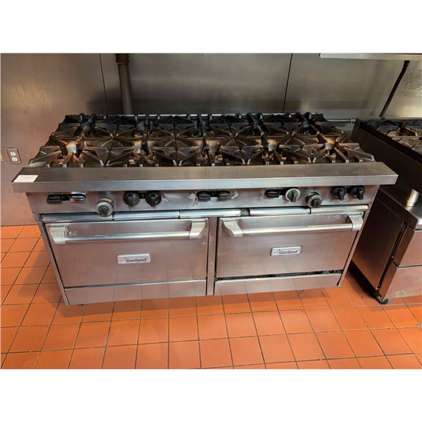 Garland Commercial 59" Wide 10-Burner Gas Range with Double Ovens