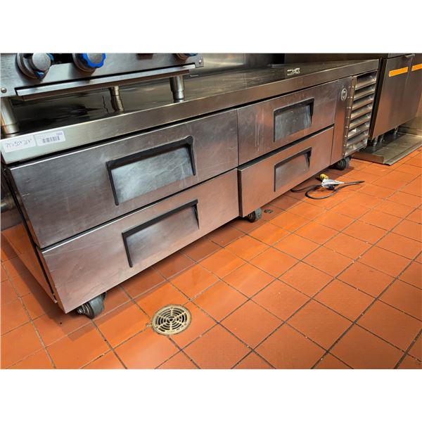 True Stainless Steel Four-Drawer Refrigerated Base