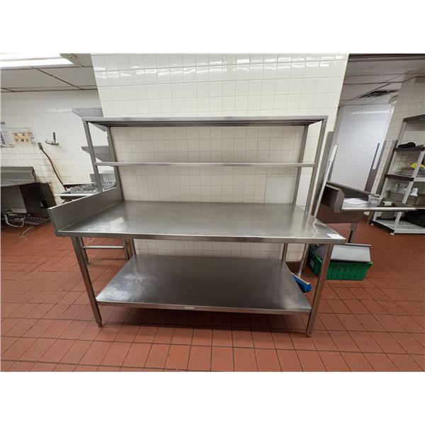 Stainless Steel Work Table with Shelves 72"x30"x35"