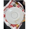 Image 14 : Tiffany Fine China Dinnerware Set with Roslyn Pieces and Charlotte Young Tray