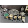 Image 1 : Silver Plate Tea Set, Trays, Bowls, Stands and Flatware Collection