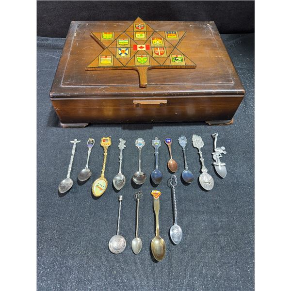 Wooden Box With Canadian Provincial Crests, and more