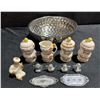 Image 1 : Ceramic Spice Set, Miniature Mt. Rushmore Teapots, Hammered Metal Bowl
