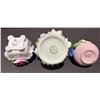 Image 7 : English Bone China Floral Figurines and Belleek Ivory Porcelain Vases