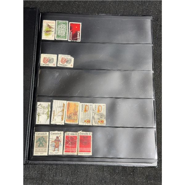 Album of 295 Canadian Postage Stamps in Black 'Uncle Paul' Binder
