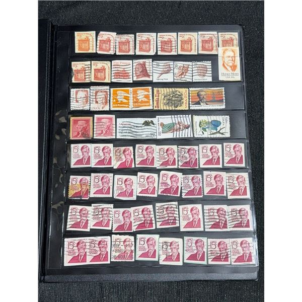 Album With 953 Assorted United States Postage Stamps