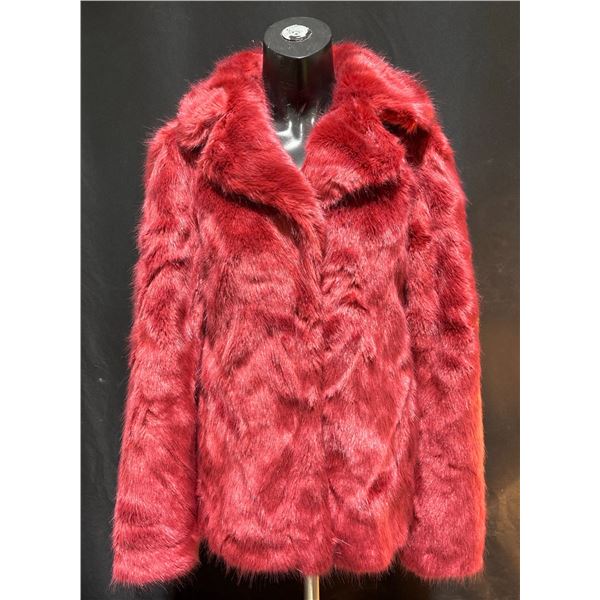 FURious Fur Rose Mink Faux Fur Coat, Size Small