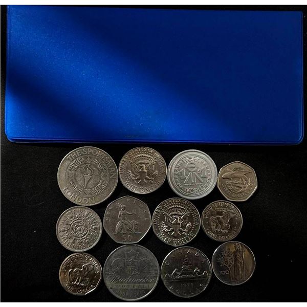 World Coins Including Canada 1978 Year Set and British Pennies