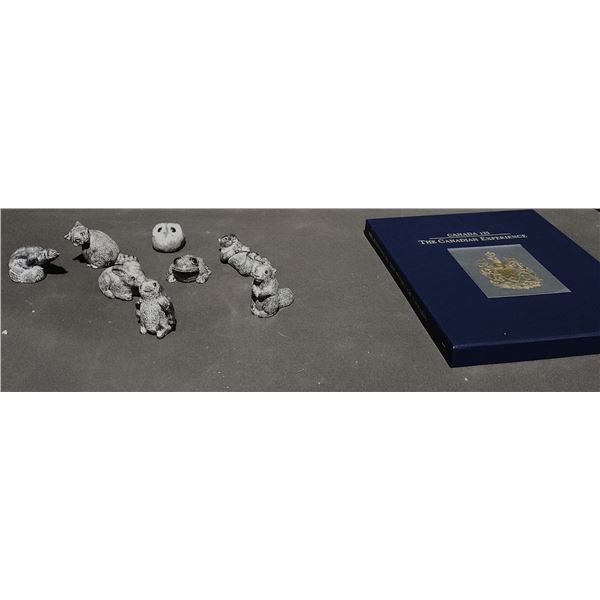 Canada 125 The Canadian Experience Set with Hematite Animal Figurines and Excelsior Booklets