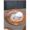 Image 4 : 5 Reco 1991 Decorative Plates with Wood Frames