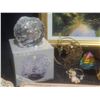 Image 4 : Decorative Home Decor Lot With Artwork, Plates, Figurines, and Crystal Accents