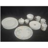 Image 1 : Arcopal Opal Glass 20-Piece Dinnerware Set With Floral and White Patterns