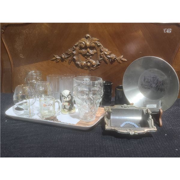 Barware, Yukon Souvenir, and Costume Jewellery Lot