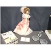 Image 1 : Gibson Girl Bridesmaid Porcelain Doll with Accessories and Decor