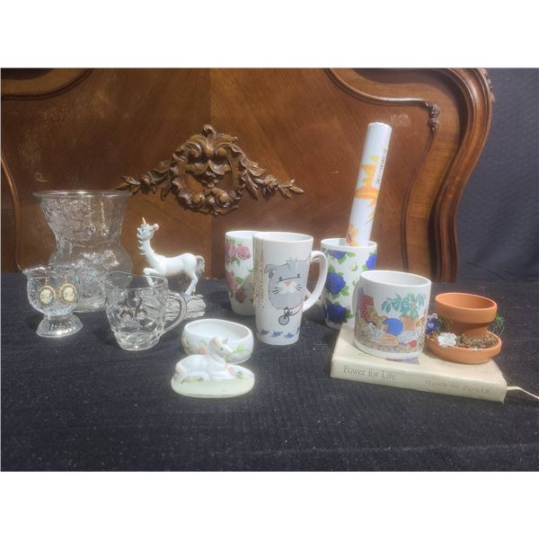 Decorative Mugs, Jewelry, Porcelain Unicorn, Glassware, Removable Sunflower Wall Stickers