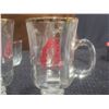 Image 13 : 14 Assorted Mini Glass Mugs & Tumblers, Silver Plate Butter Dish