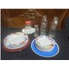 Image 1 : Corelle and Imperial Table Dinnerware, Glass Bottles and Bear Jar Assortment