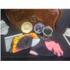 Image 2 : Decorative Collectibles and Jewelry Lot With Wall Art, Plates, Heart Glass Frame, Apparel