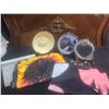 Image 3 : Decorative Collectibles and Jewelry Lot With Wall Art, Plates, Heart Glass Frame, Apparel